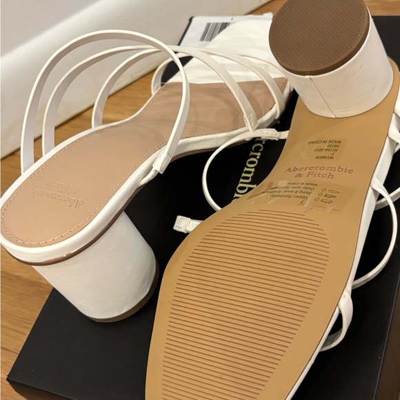 Abercrombie & Fitch White Strappy Heels - Picture 3 of 5